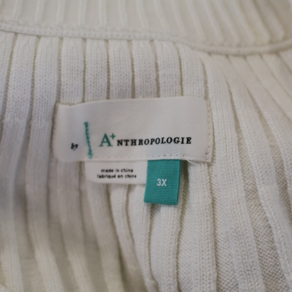 ANHTOPOLOGIE ** White Zadkine Sweater Tank 3X - Picture 4 of 9